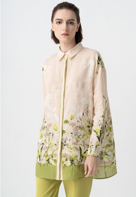Long Sleeves Floral Printed Shirt