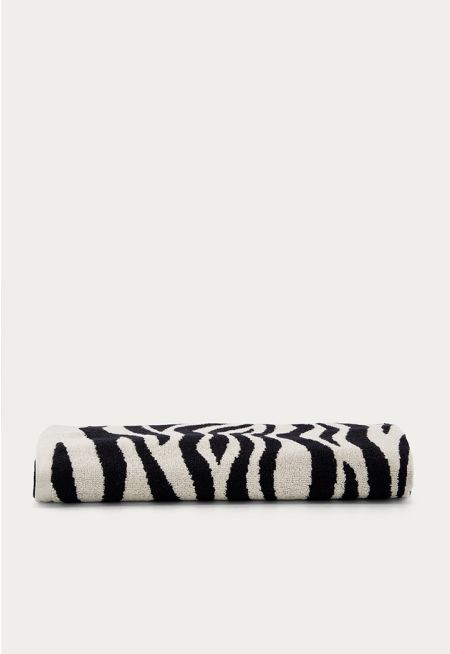 Yarn Dyed Zebra Effect Hand Towel 50* 90 Cm