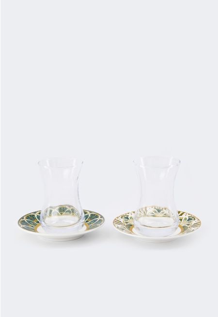 Arabic Tea Cup & Saucer Set (6 Pcs)