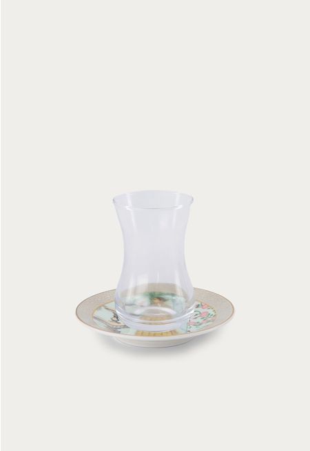 Arabic Tea Cup & Saucer Set Of 6 Pcs