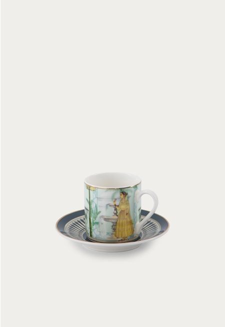 Turkish Coffee Cup & Saucer Set Of 6 Pcs