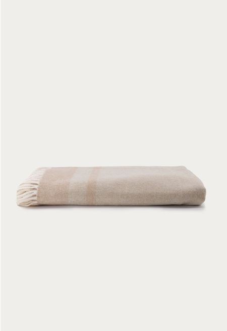 Yarn-Dyed Blanket with Fringe