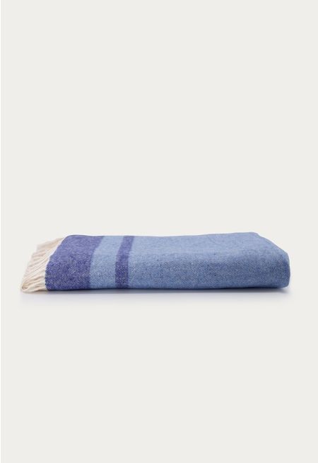 Yarn-Dyed Blanket with Fringe
