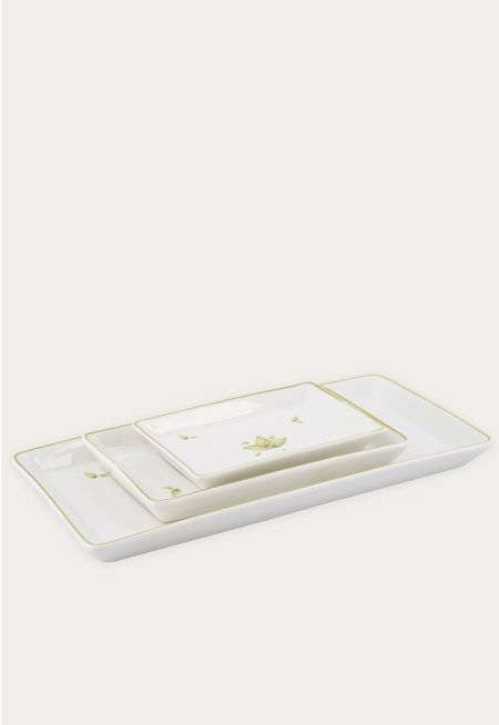 Rectangular Tray Set Of 3 Pcs