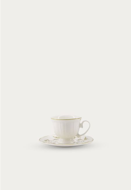 Tea Cup & Saucer Set Of 6 Pcs
