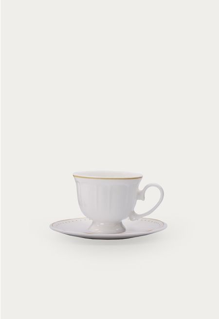 Tea Cup & Saucer Set Of 6 Pcs