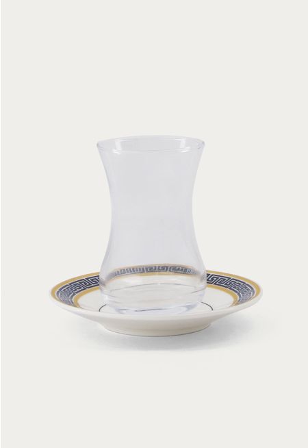 Arabic Tea Cup & Saucer Set Of 6 Pcs