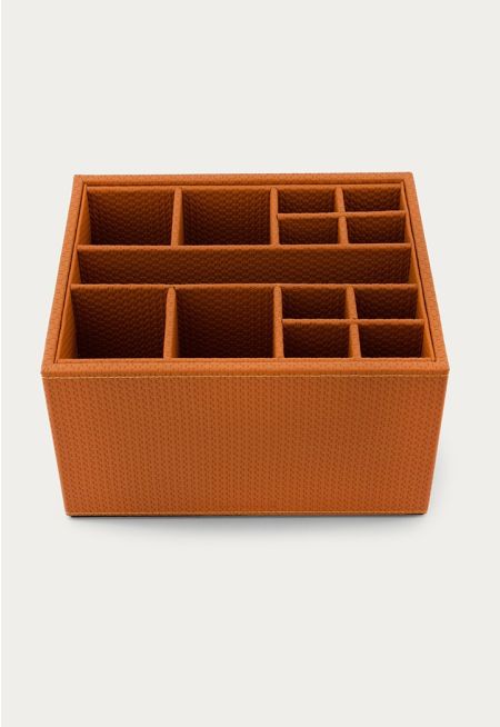 Kitchen Organizer Box with Leather