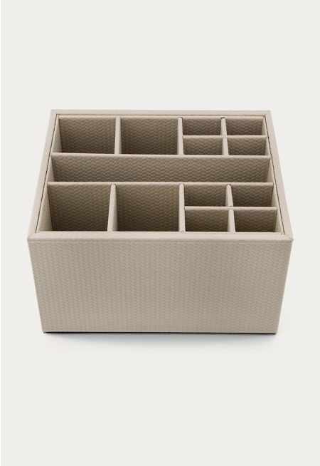 Kitchen Organizer Box with Leather