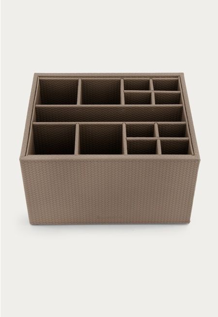 Kitchen Organizer Box with Leather