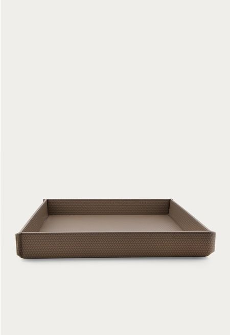 Square Leather Tray