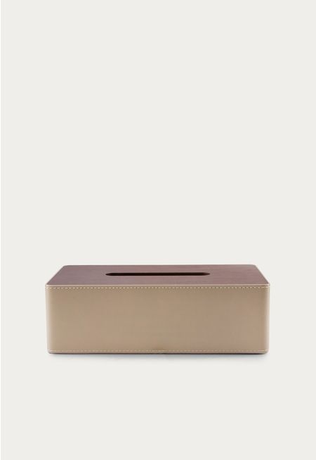 Wooden Burris Tissue Box 