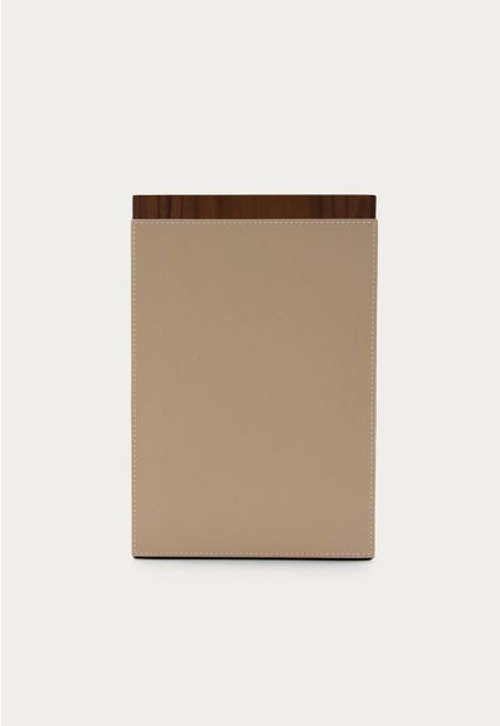 Wooden Trash Bin Flip Lid With Smooth Leather
