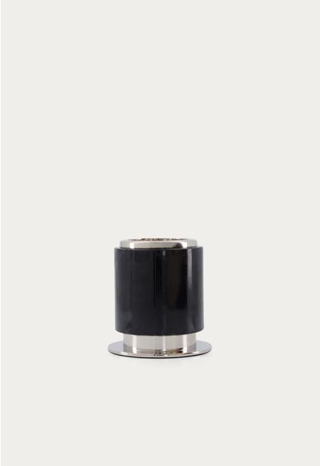 Small Marble Incense Burner With Shiny Metal