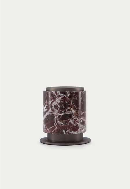 Small Marble Incense Burner With Shiny Metal