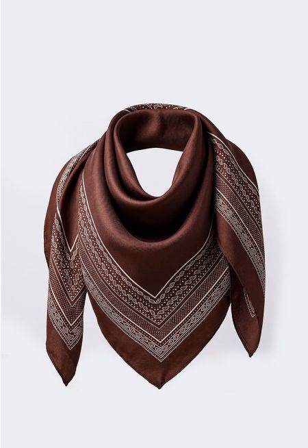 Printed Term Tie Scarf