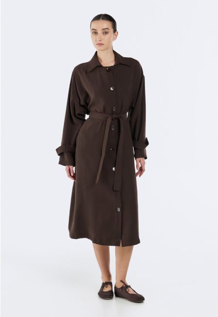 Light Midi Trench Coat