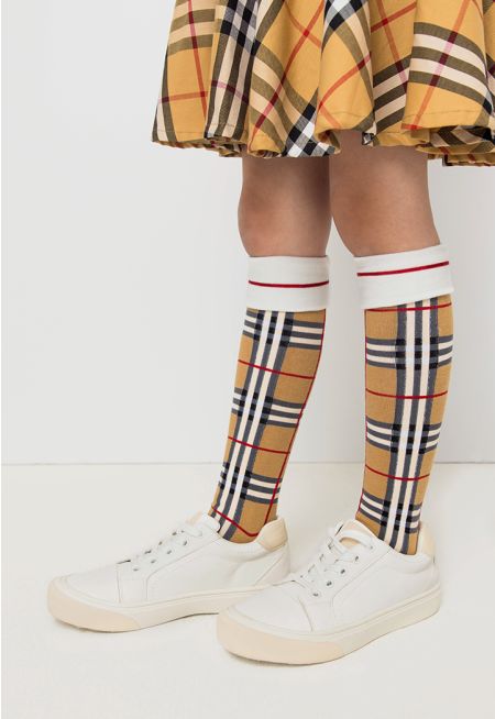 Classic Bear Checkered Socks