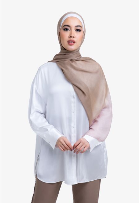 حجاب سادة مستطيل الشكل 
