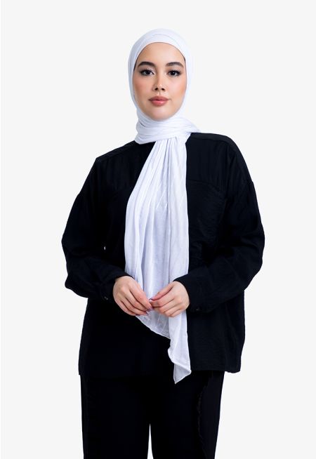 حجاب سادة محبوك 