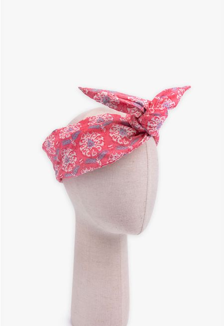 Floral Print Twist Headband