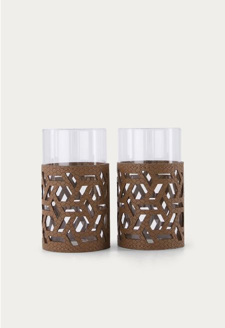 Leather Embellished Tumbler (6 Pcs)