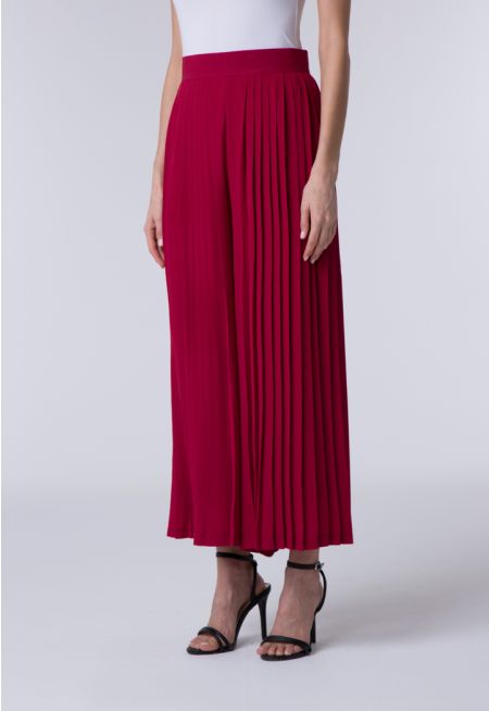 Wide Leg Pleated Trouser