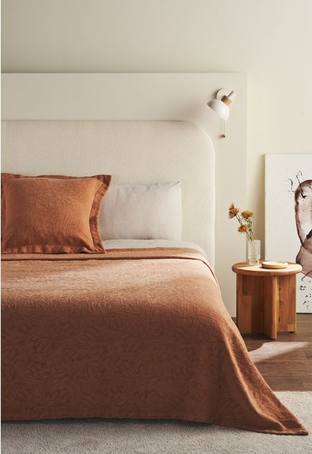 Solid Bedspread Cotton 270 x 260 Cm