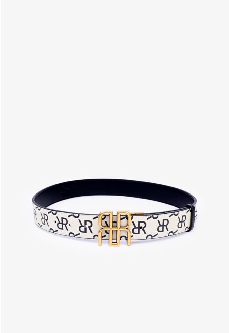 Sporty Monogram Emblem Belt