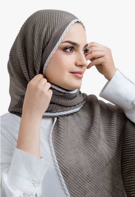 Two Toned Electric Pleated Hijab