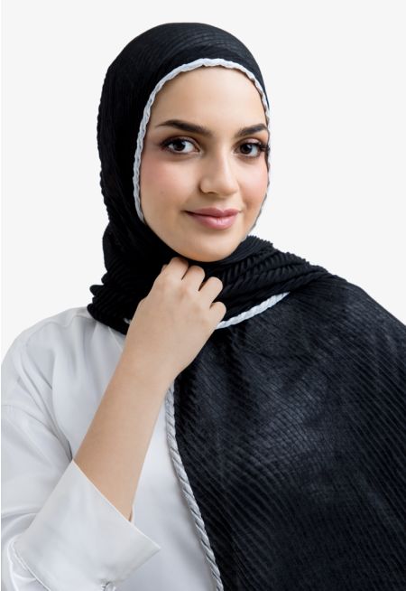 Two Toned Electric Pleated Hijab