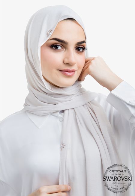 Sparkling Crystal Embellished Hijab