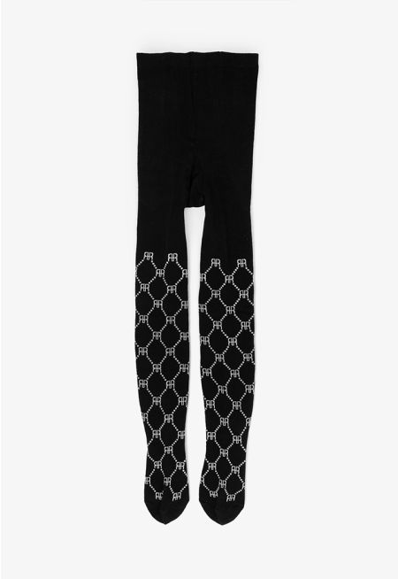 Knitted Monogram Tights
