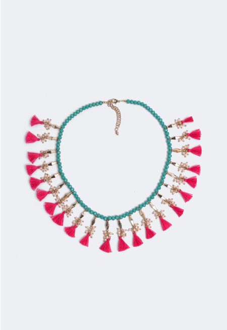 Metallic Beaded Necklace