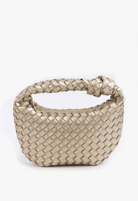 Mini Woven Clutch Bag