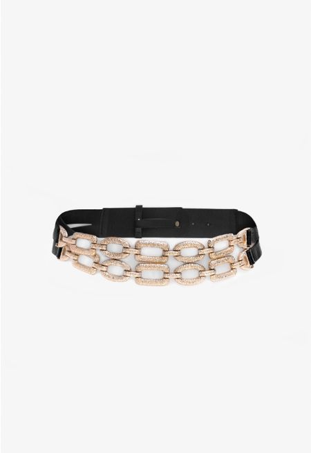 Textured Chains Belt