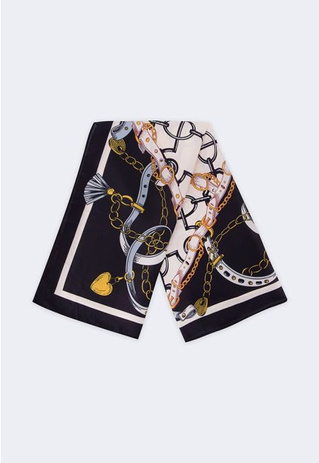 Multicolor Printed Square Scarf