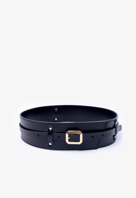 Classic Solid PU Leather Belt