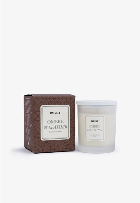 Riva Ombre Leather Scented Candle