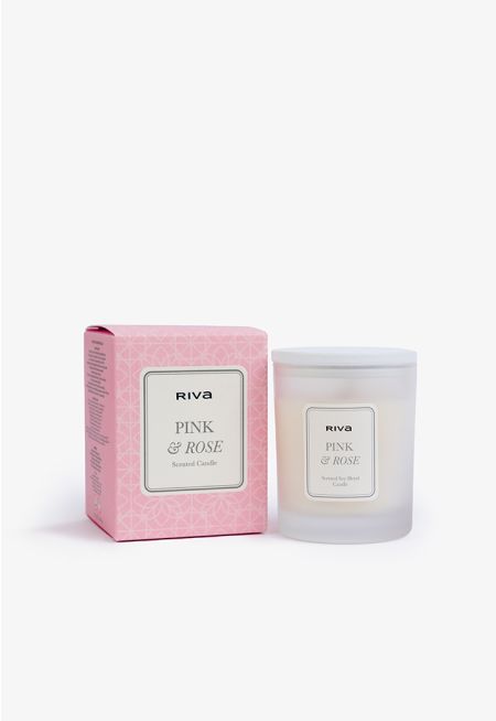 Riva Pink Rose Scented Candle