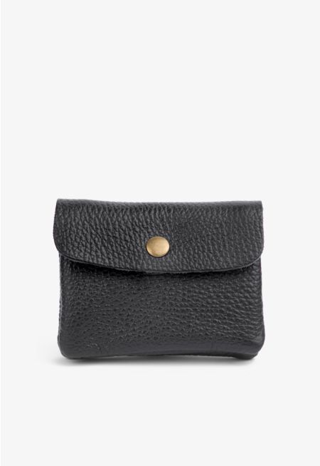 Metallic Flap Wallet