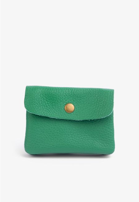 Metallic Flap Wallet