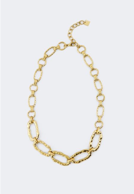 Sleek Hammered Necklace