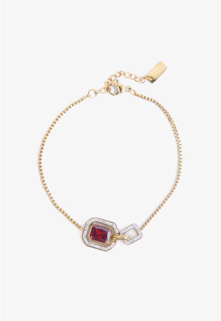 Rhinestones Charm Embellished Bracelet