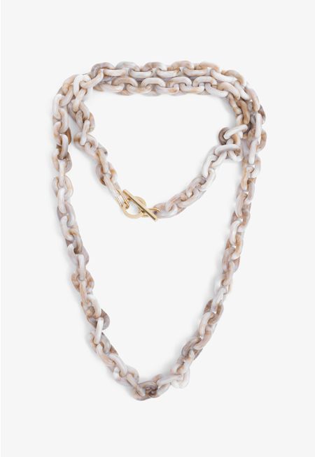 Ivory Marble Chain Necklace