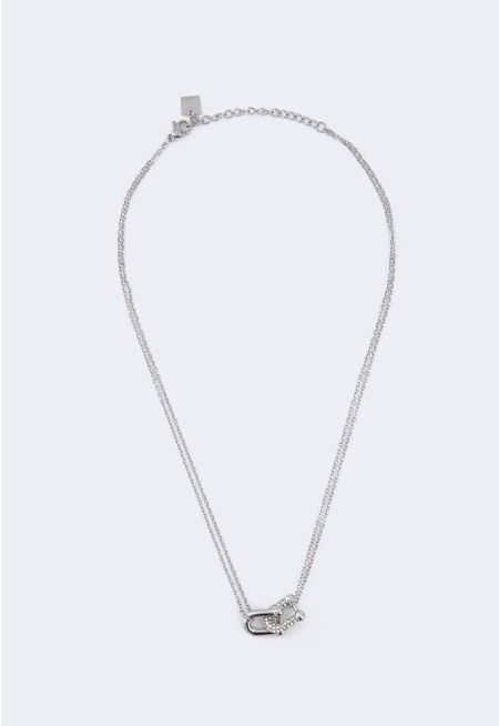Crystal Embellished Pendant Necklace