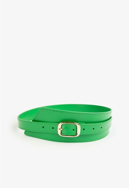 Solid Wide Waist Belt