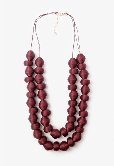 Chunky Thread Wrapped Necklace
