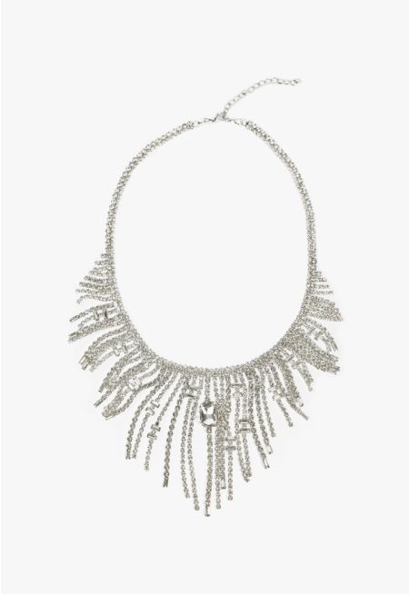 Sparkling Crystal Embellished Necklace