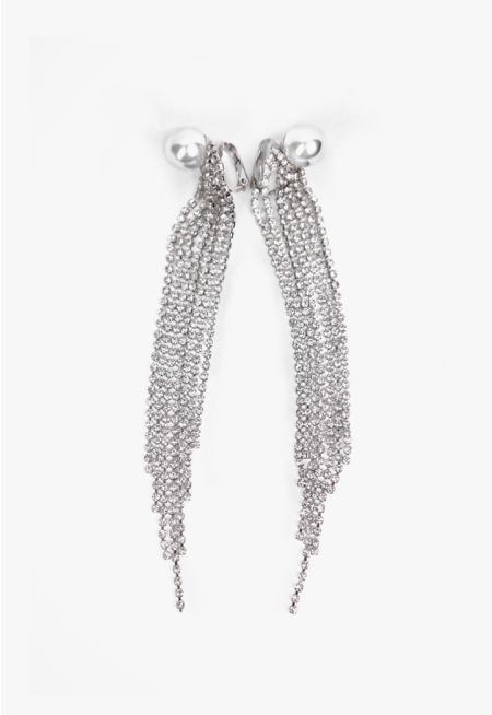 Embellished  Crystal Fringes Earrings